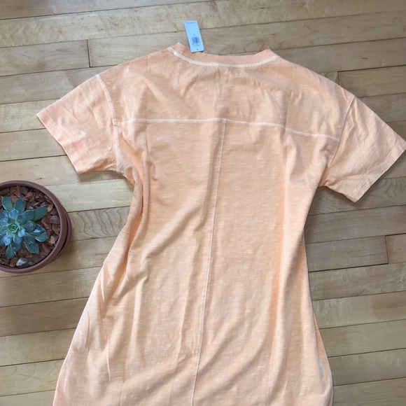 Old Navy Peach Colored Relaxed Fit Tee Shirt Dress Brand New with Tags S⦠- Picture 9 of 11
